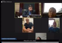 Que merda heim! Vereador Cesar Maia aparece sentado ‘no trono’ durante reunião virtual da Câmara de Vereadores do Rio